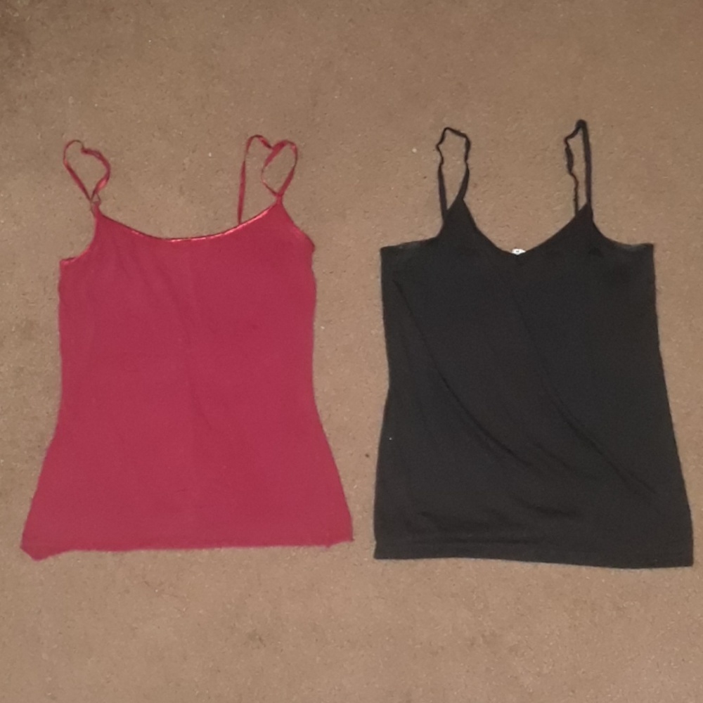 Dark Red and Black Tank Tops